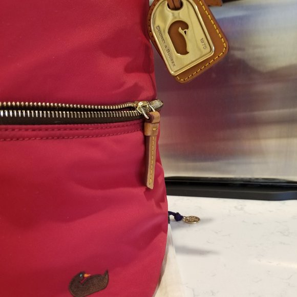 Dooney & Bourke Red Canvas/Leather Handbag - Picture 2 of 5